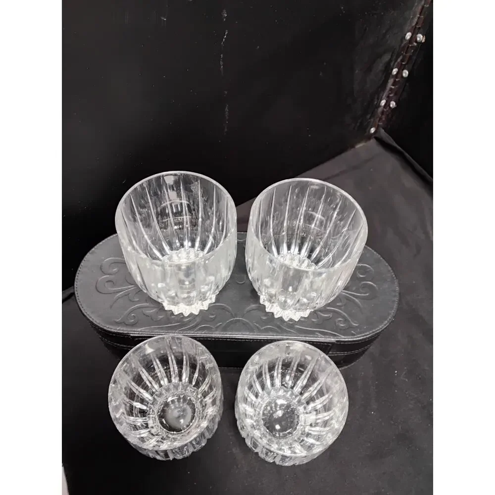 Mikasa set of 4 Crystal Algonquin footed high ball glasses discontinued
